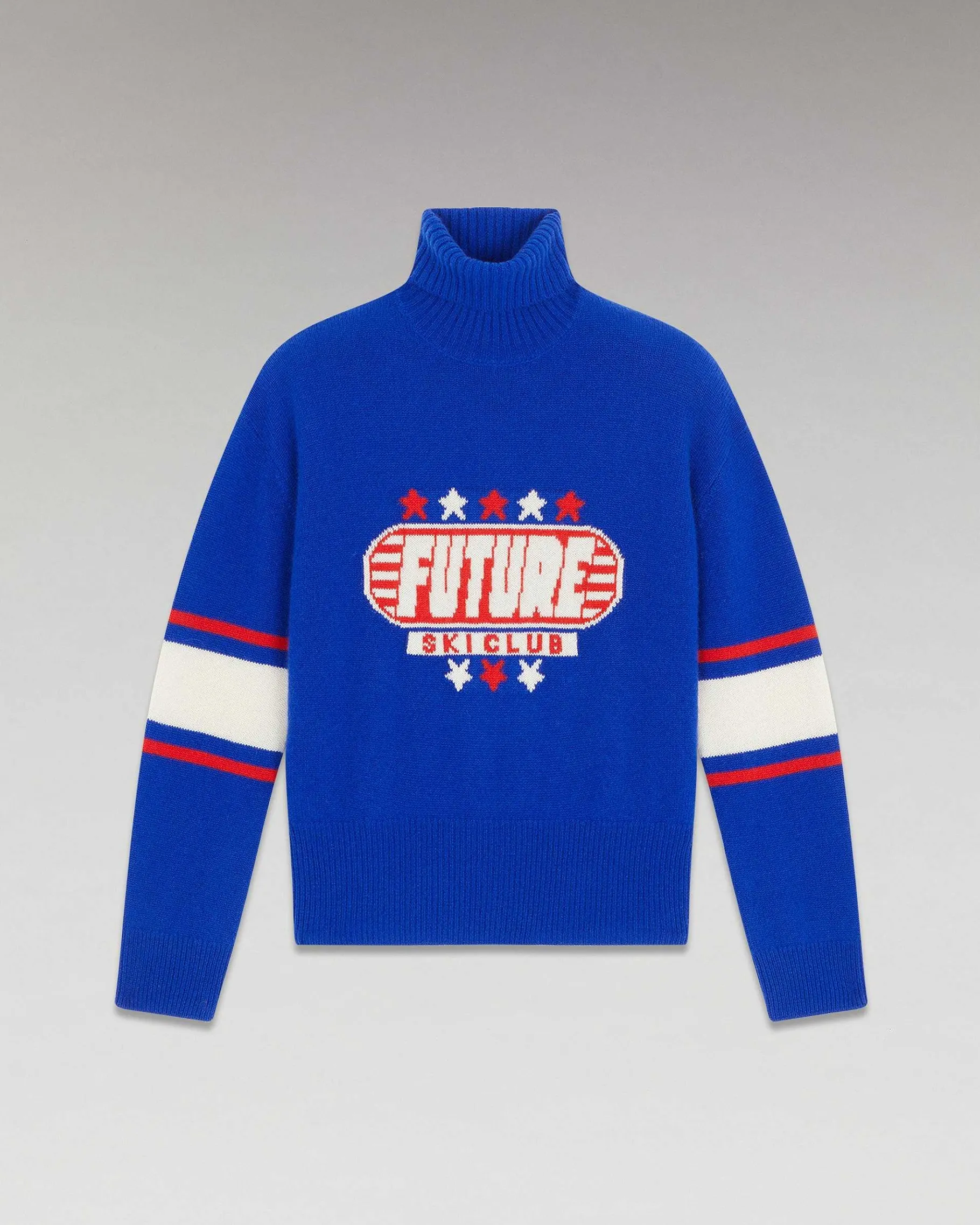 FROM FUTURE Pull Col Roule Ski Club Pop Blue