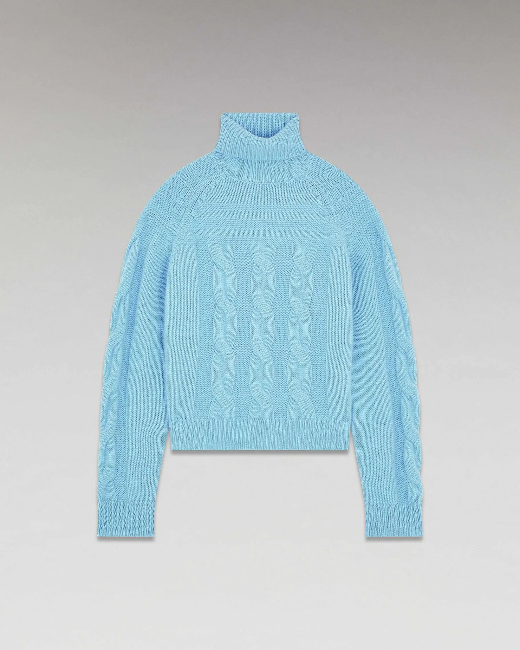 Discount FROM FUTURE Pull Col Roule Torsades Epais Acid Blue
