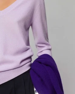 Clearance FROM FUTURE Pull Col V Basique Sweet Lilac