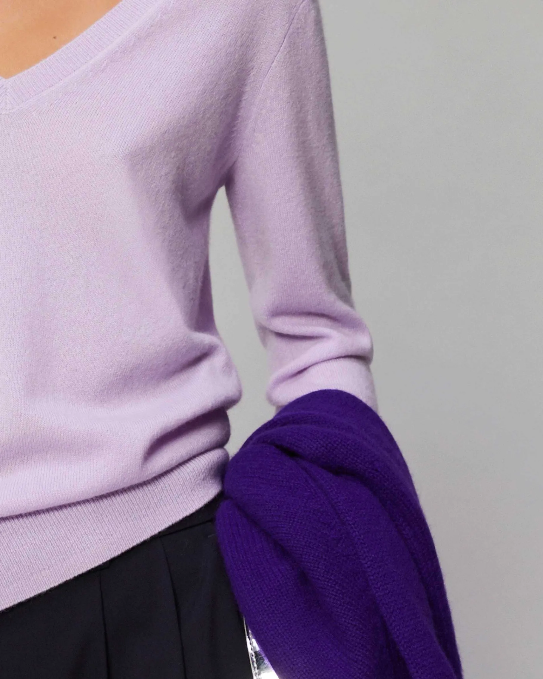Clearance FROM FUTURE Pull Col V Basique Sweet Lilac