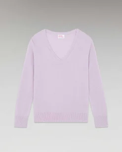 Clearance FROM FUTURE Pull Col V Basique Sweet Lilac