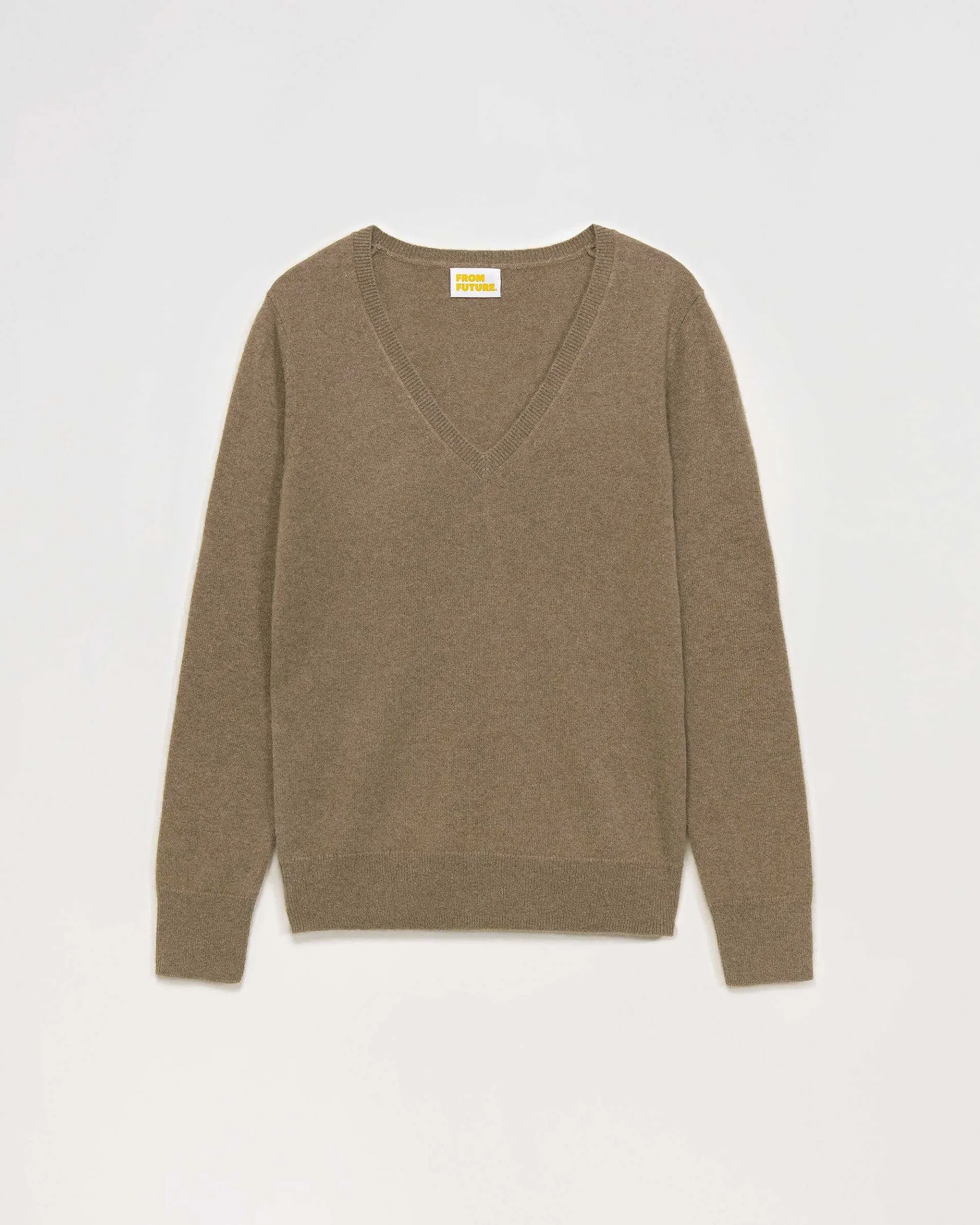 Sale FROM FUTURE Pull Col V Basique Taupe