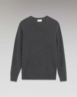 Hot FROM FUTURE Pull Col V Basique Anthracite