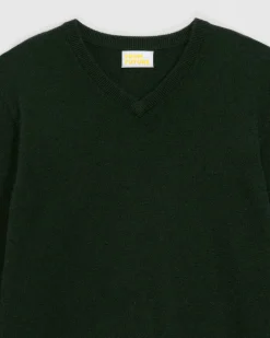 Clearance FROM FUTURE Pull Col V Basique Bottle Green