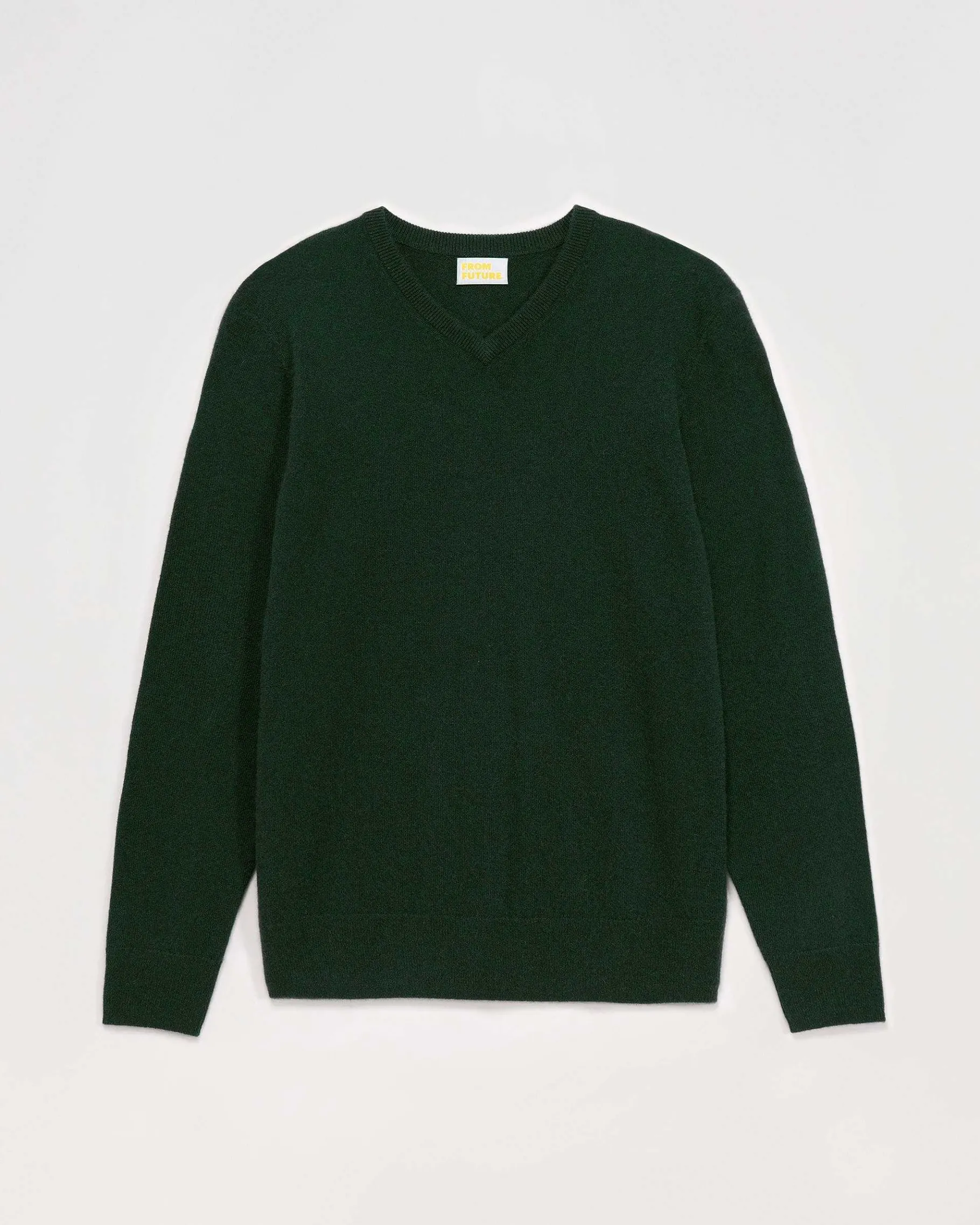 Outlet FROM FUTURE Pull Col V Basique Bottle Green