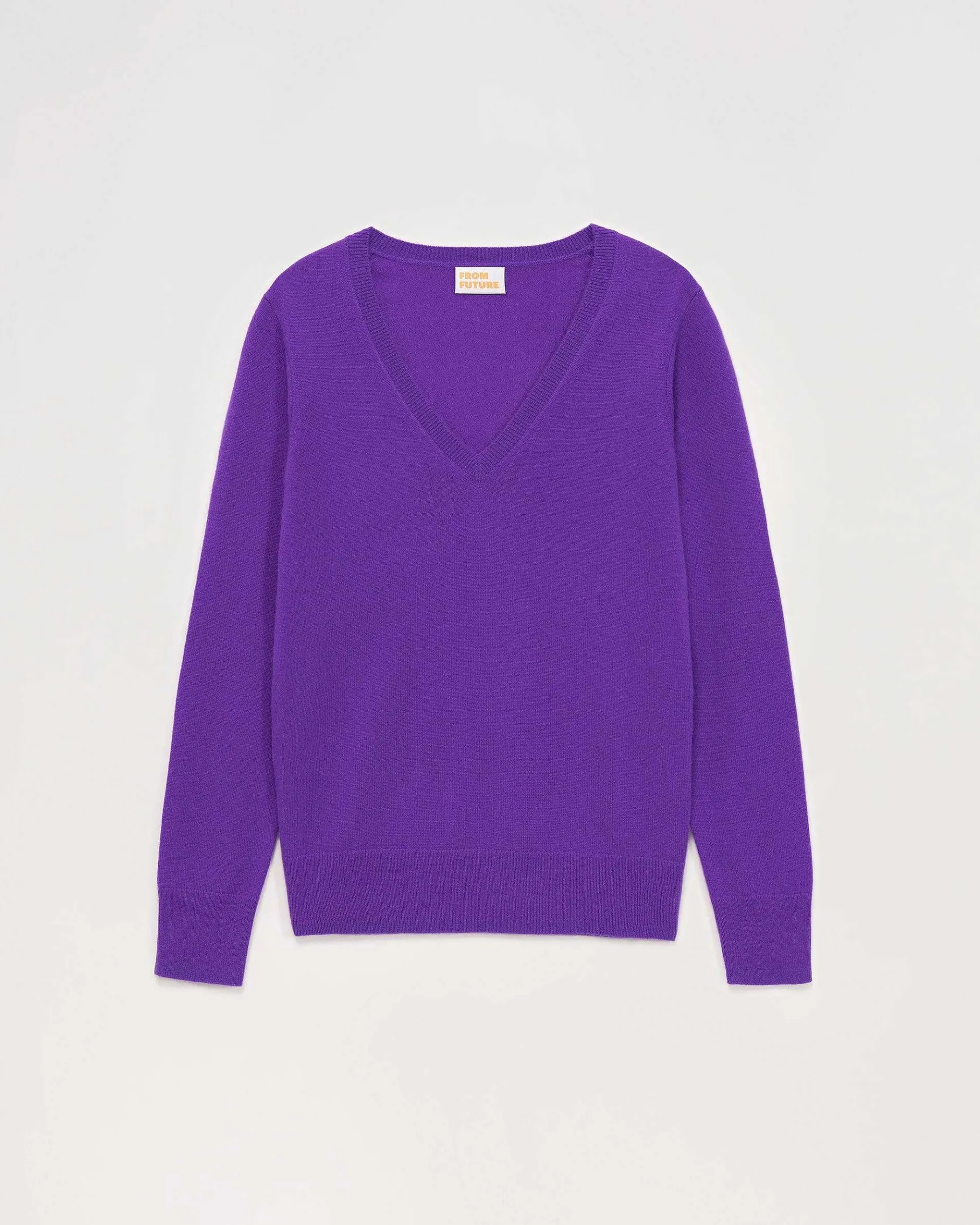 Online FROM FUTURE Pull Col V Basique Violet Fluo