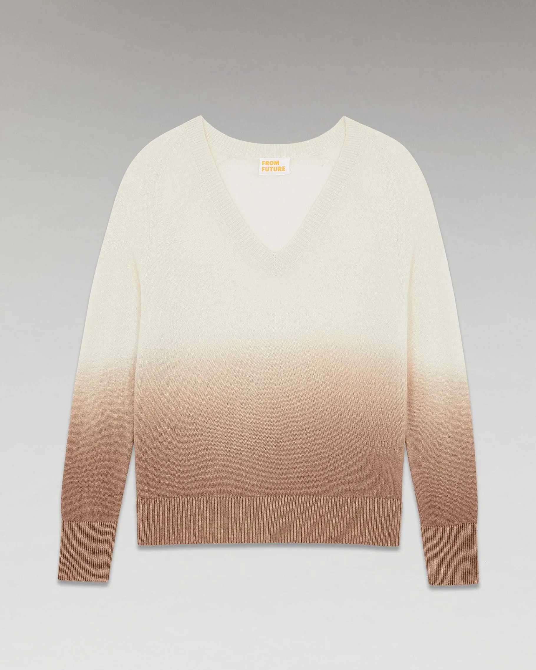 Discount FROM FUTURE Pull Col V Dip Dye Leger Camel