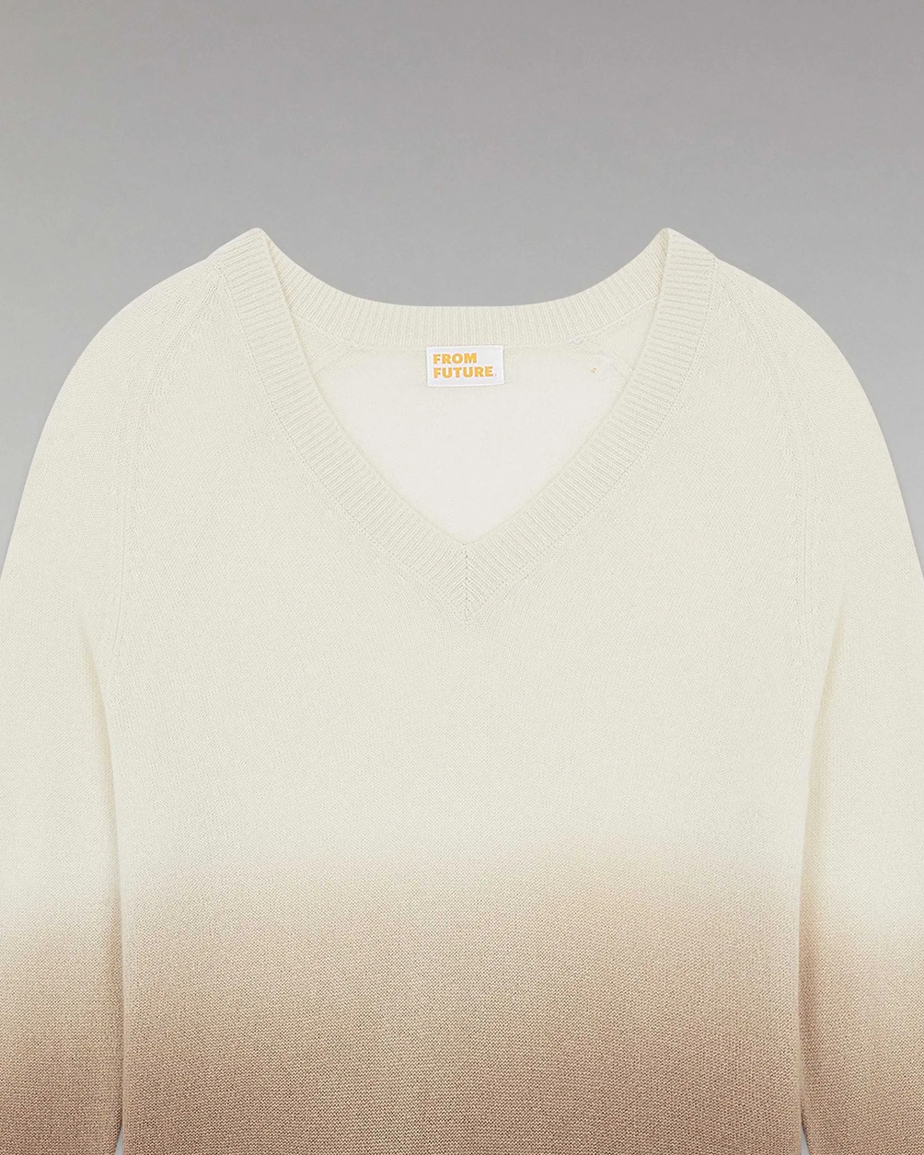 Discount FROM FUTURE Pull Col V Dip Dye Leger Camel