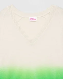 Discount FROM FUTURE Pull Col V Dip Dye Leger Dd Island Green