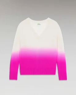 Discount FROM FUTURE Pull Col V Dip Dye Leger Winter Fuschia