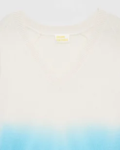 Best FROM FUTURE Pull Col V Dip Dye Leger Dd Water Blue