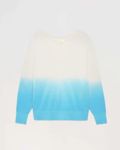 Best FROM FUTURE Pull Col V Dip Dye Leger Dd Water Blue