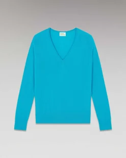 Online FROM FUTURE Pull Col V Oversize Water Blue