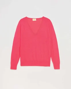 Hot FROM FUTURE Pull Col V Oversize Neon Pink