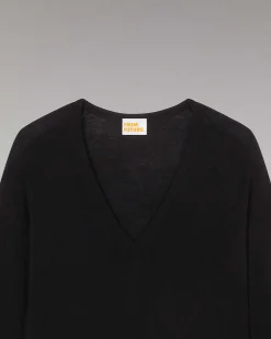 Sale FROM FUTURE Pull Col V Oversize Noir