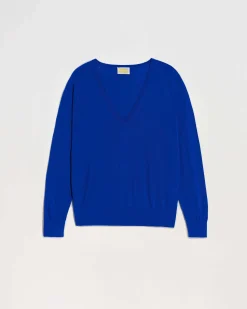 FROM FUTURE Pull Col V Oversize Electric Blue