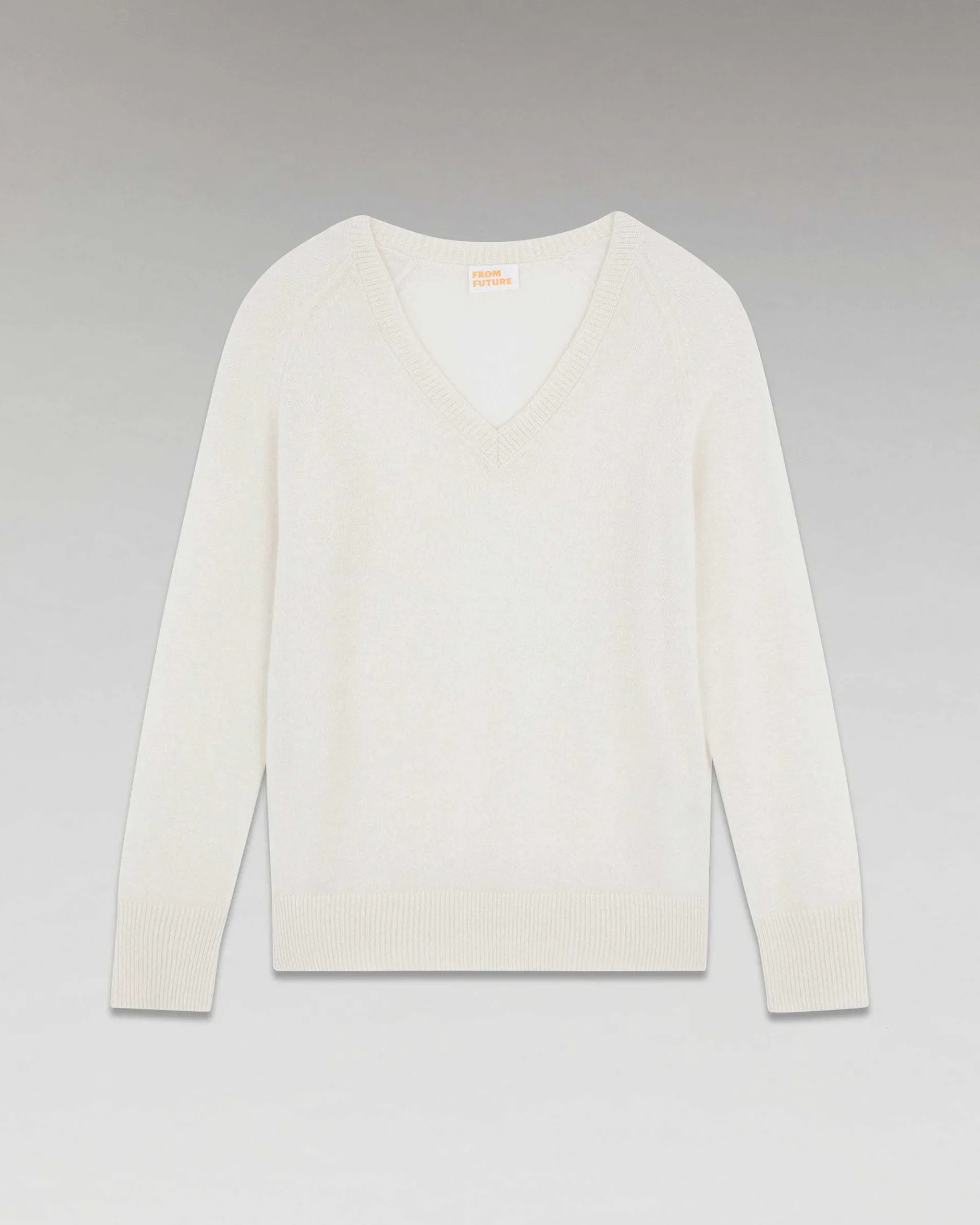 Hot FROM FUTURE Pull Col V Oversize Leger Ecru