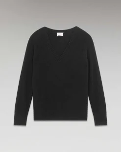 Hot FROM FUTURE Pull Col V Oversize Leger Noir
