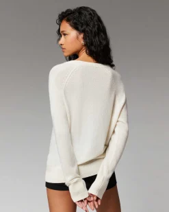 FROM FUTURE Pull Col V Oversize Leger Forest Green