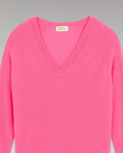 Discount FROM FUTURE Pull Col V Oversize Leger Sparkle Pink
