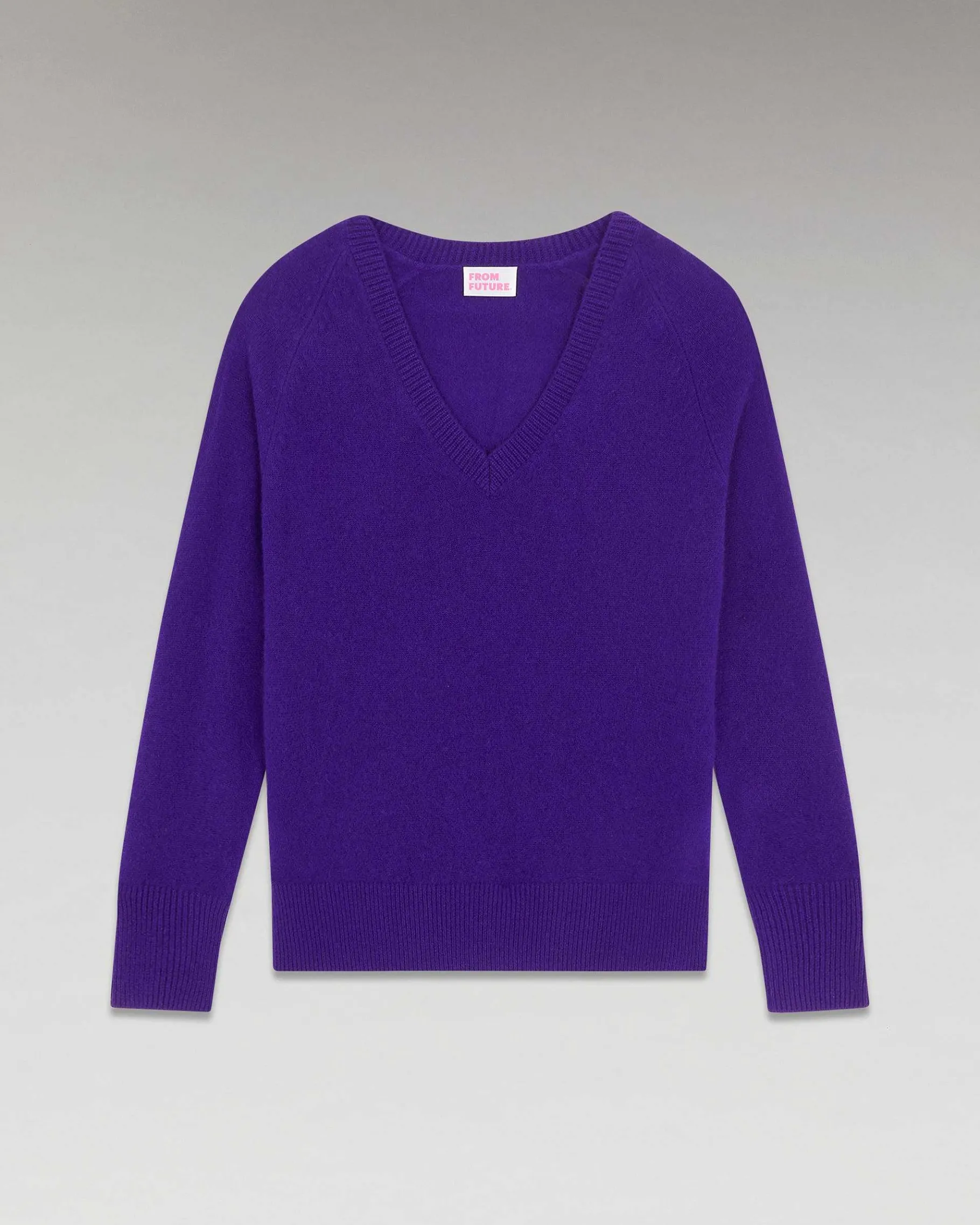 Outlet FROM FUTURE Pull Col V Oversize Leger Winter Purple