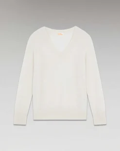 Best FROM FUTURE Pull Col V Oversize Leger Ecru