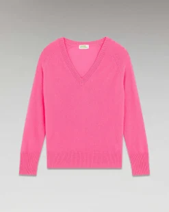 Hot FROM FUTURE Pull Col V Oversize Leger Sparkle Pink