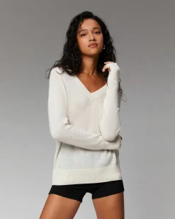 Hot FROM FUTURE Pull Col V Oversize Leger Sparkle Pink