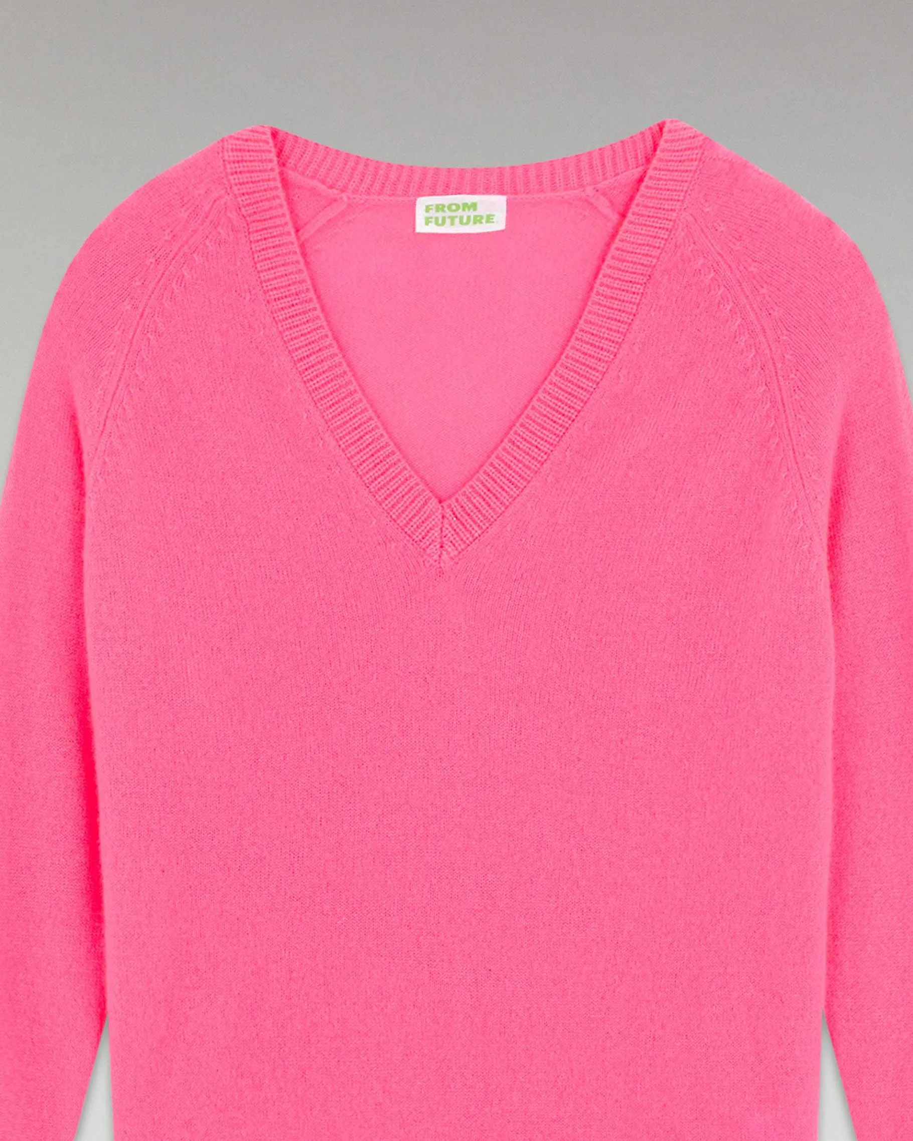 Hot FROM FUTURE Pull Col V Oversize Leger Sparkle Pink