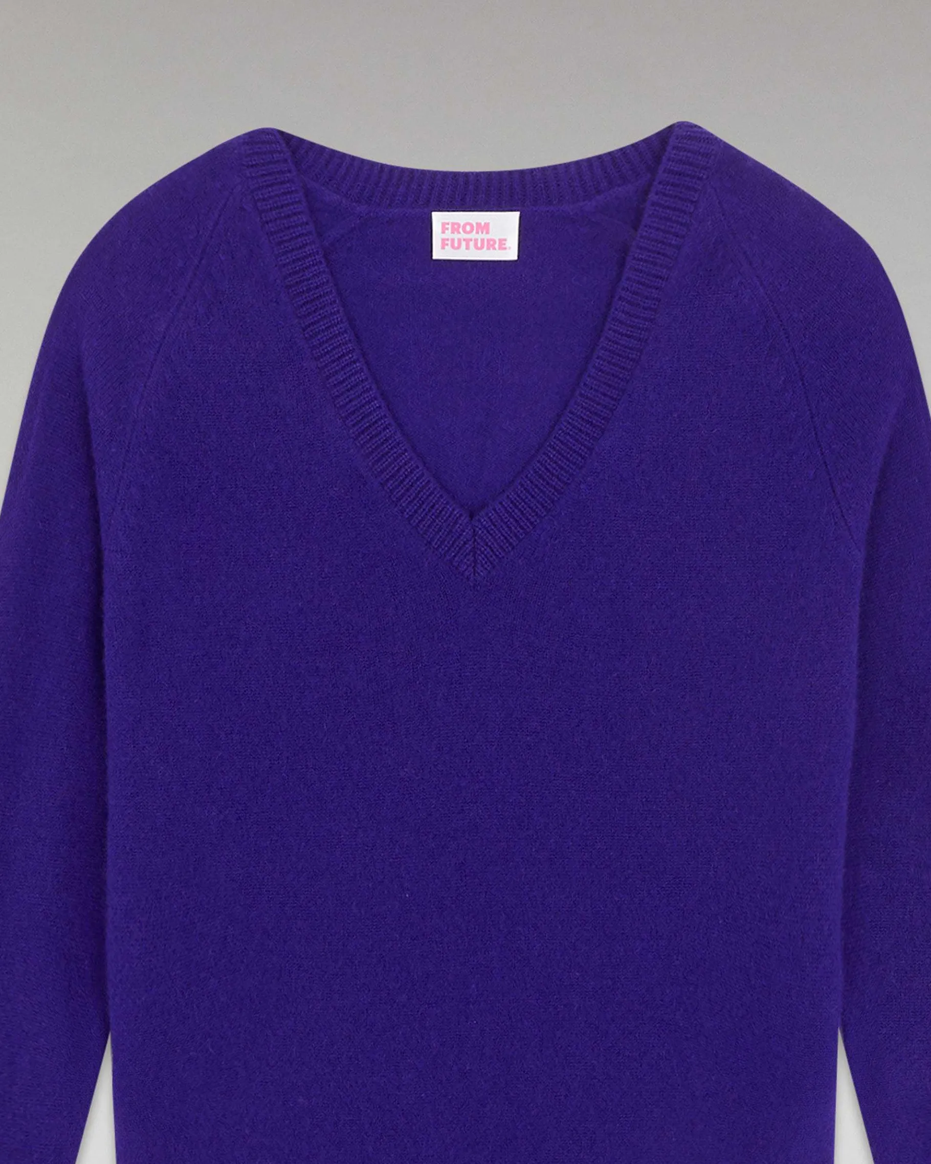 Best FROM FUTURE Pull Col V Oversize Leger Winter Purple