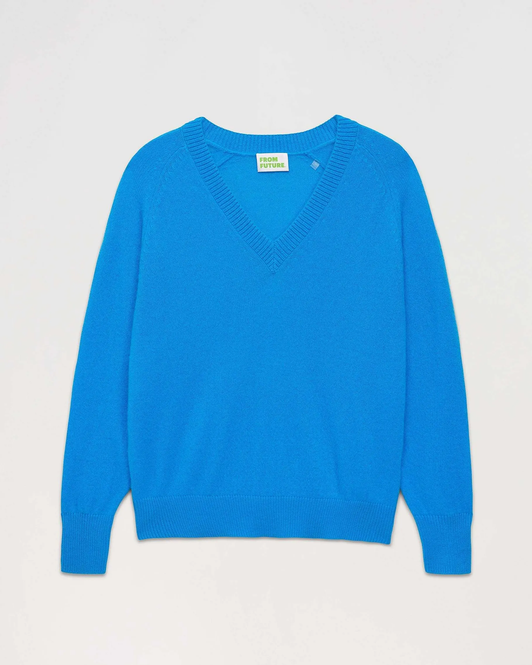 Clearance FROM FUTURE Pull Col V Oversize Leger Passion Blue