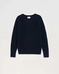 Outlet FROM FUTURE Pull Col V Oversize Leger Navy