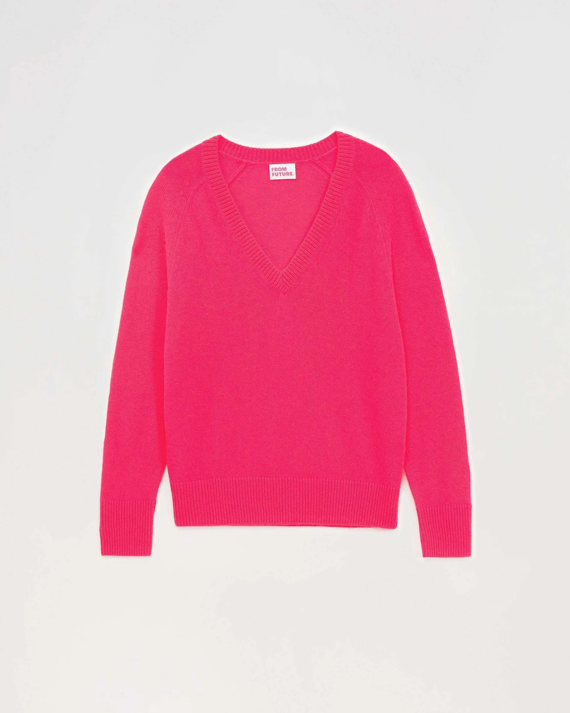 Clearance FROM FUTURE Pull Col V Oversize Leger Winter Fuschia