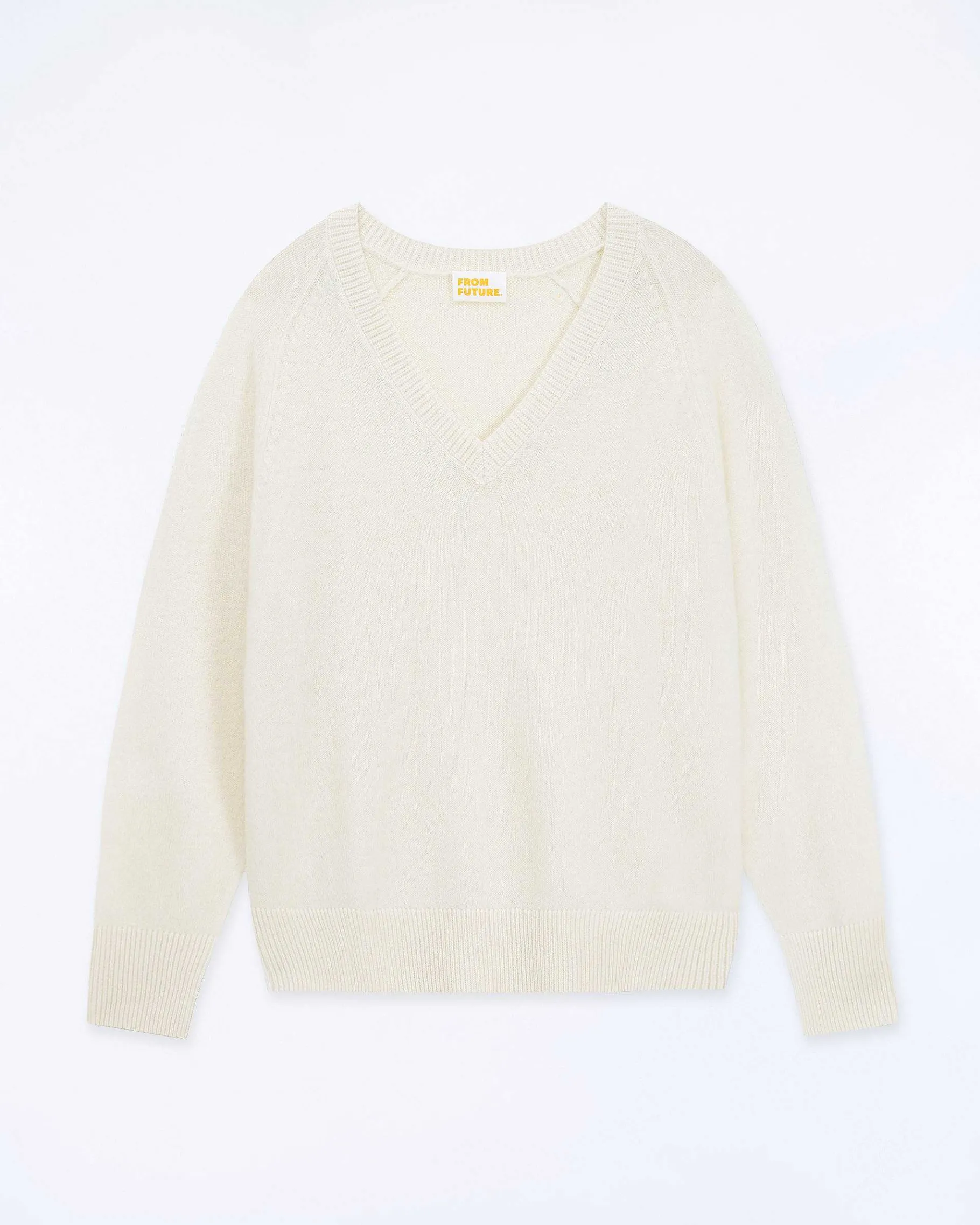 Hot FROM FUTURE Pull Col V Oversize Light Ecru