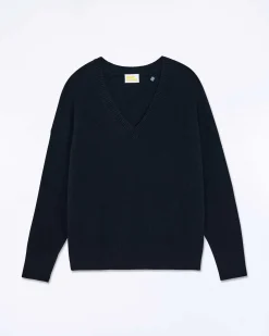 Outlet FROM FUTURE Pull Col V Oversize Light Noir