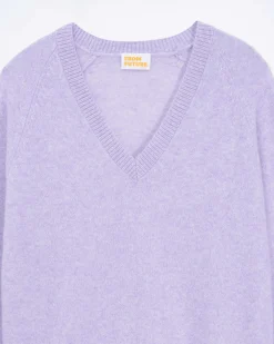 Sale FROM FUTURE Pull Col V Oversize Light Magic Lilac Mouline
