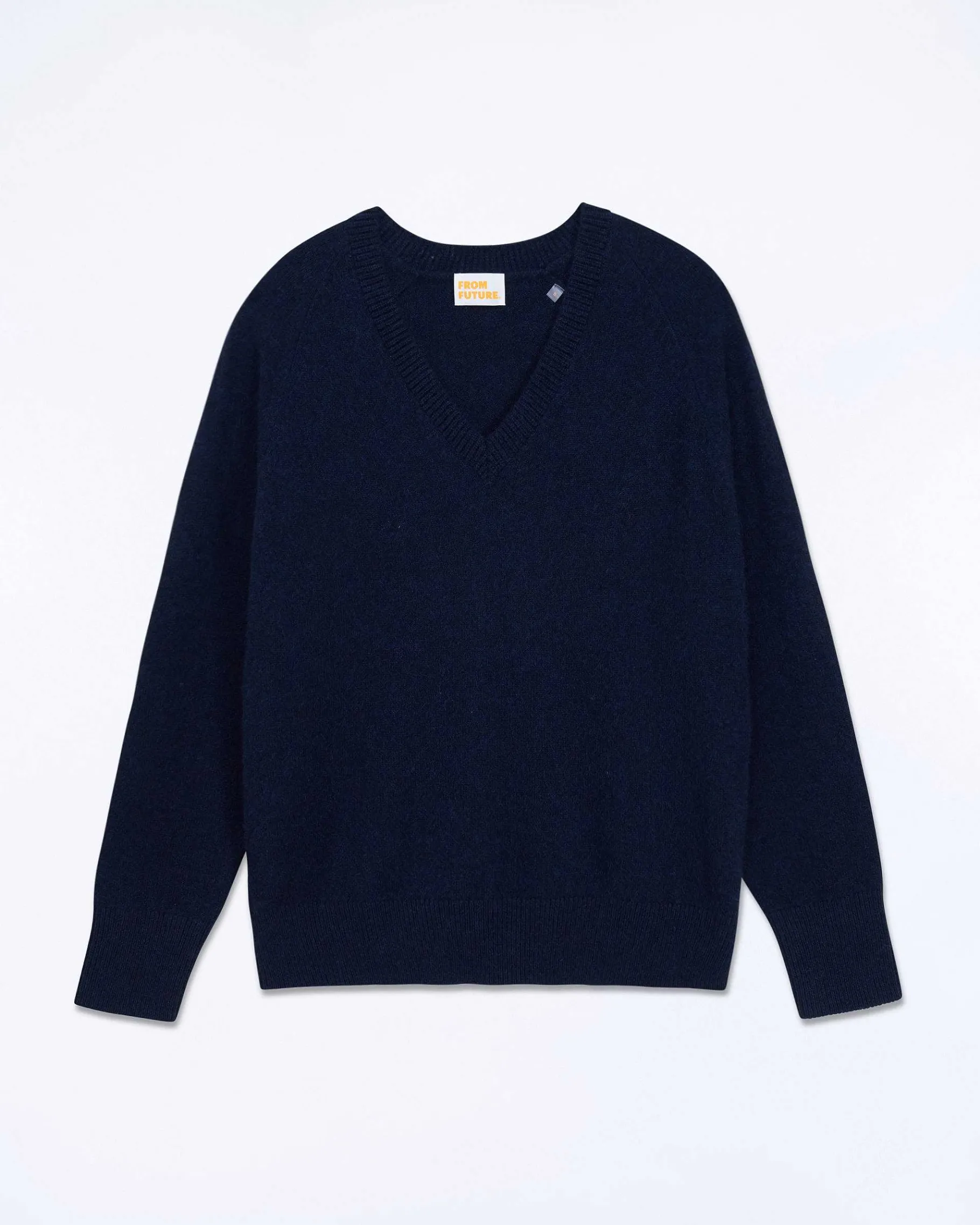 Best FROM FUTURE Pull Col V Oversize Light Navy Chine