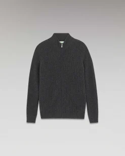 Online FROM FUTURE Pull Gilet A Cotes Zippe Anthracite