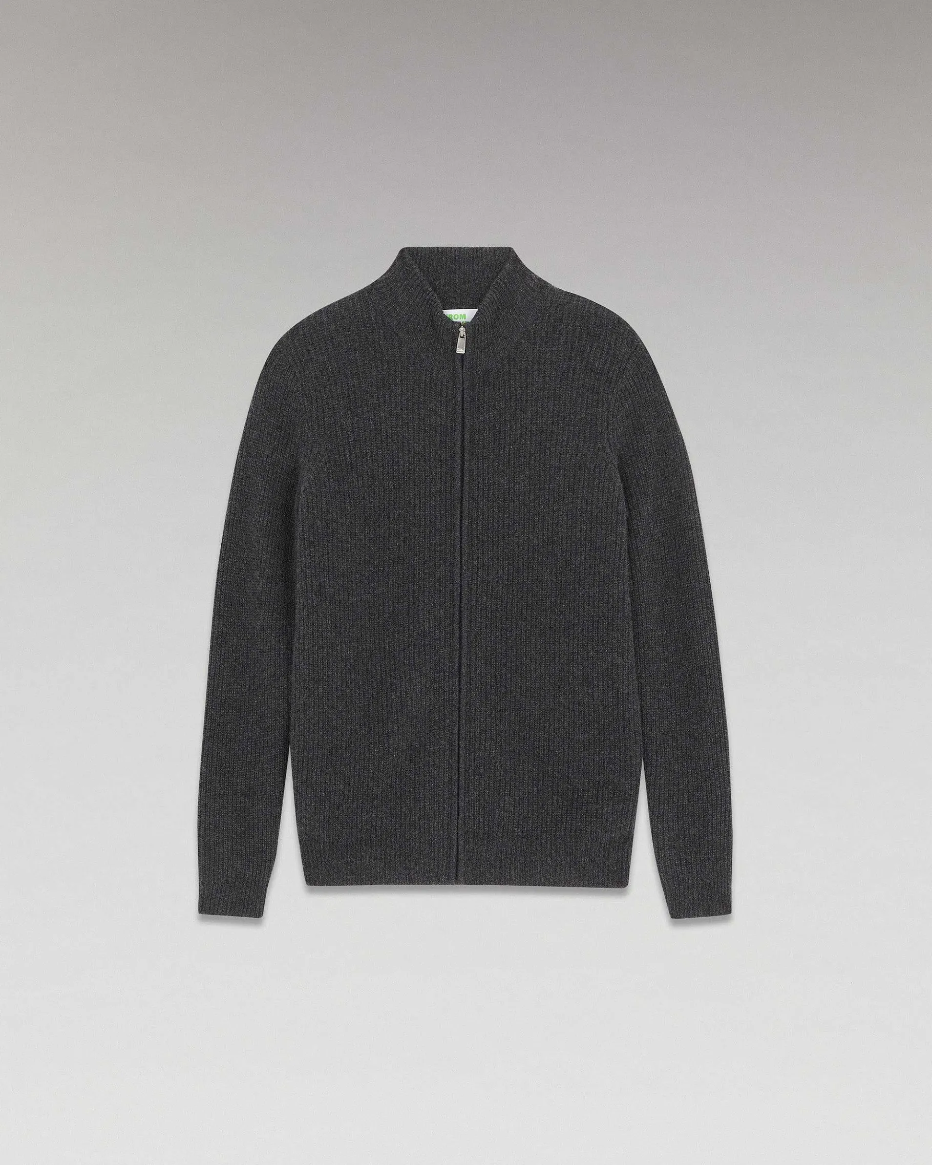 Online FROM FUTURE Pull Gilet A Cotes Zippe Anthracite