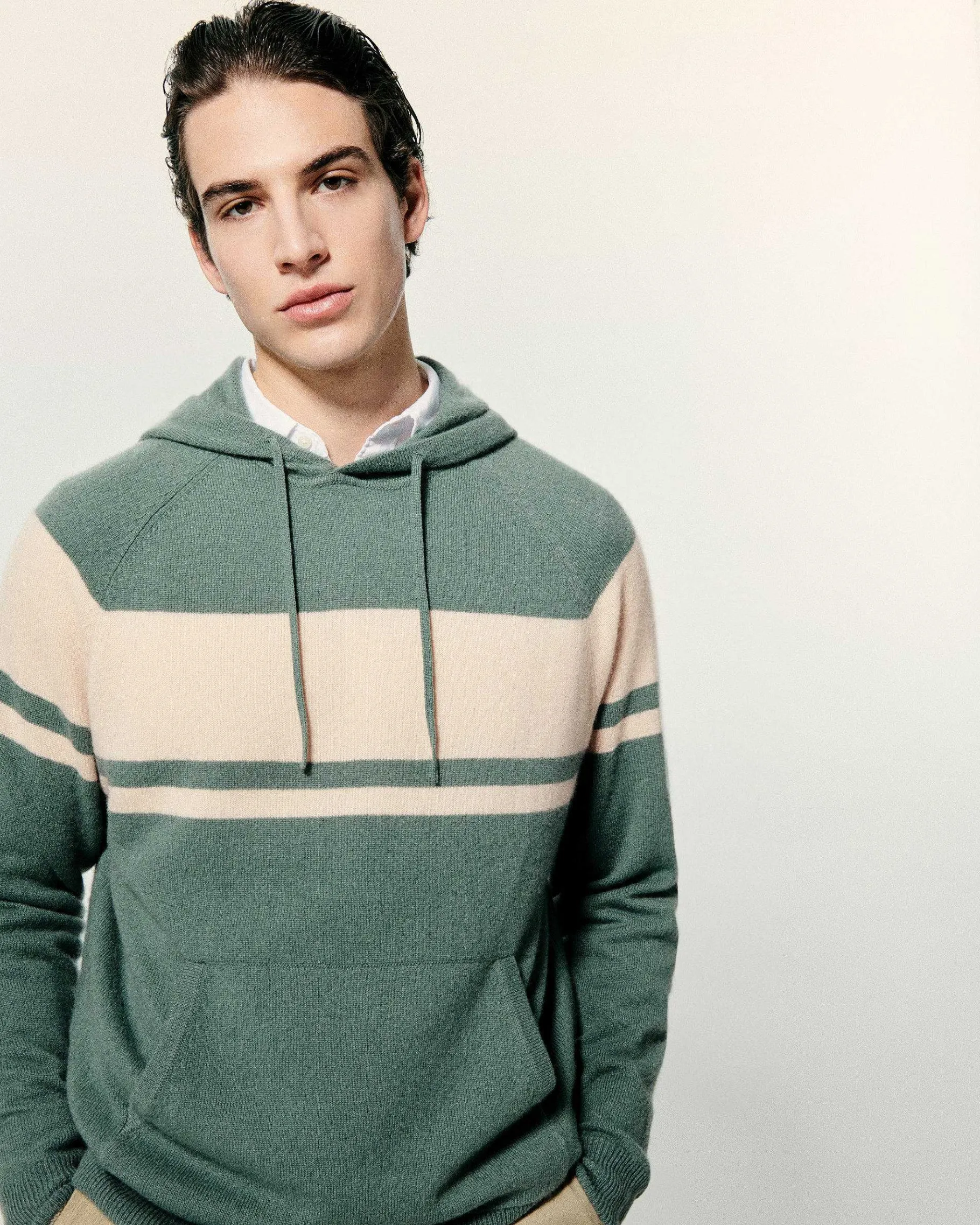 Sale FROM FUTURE Pull Hoodie Washed Green