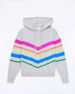 Sale FROM FUTURE Pull Hoodie Gris Chine Clair