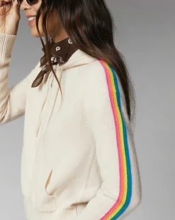 Hot FROM FUTURE Pull Hoodie Bandes Manches Multico Leger Vert Gazon