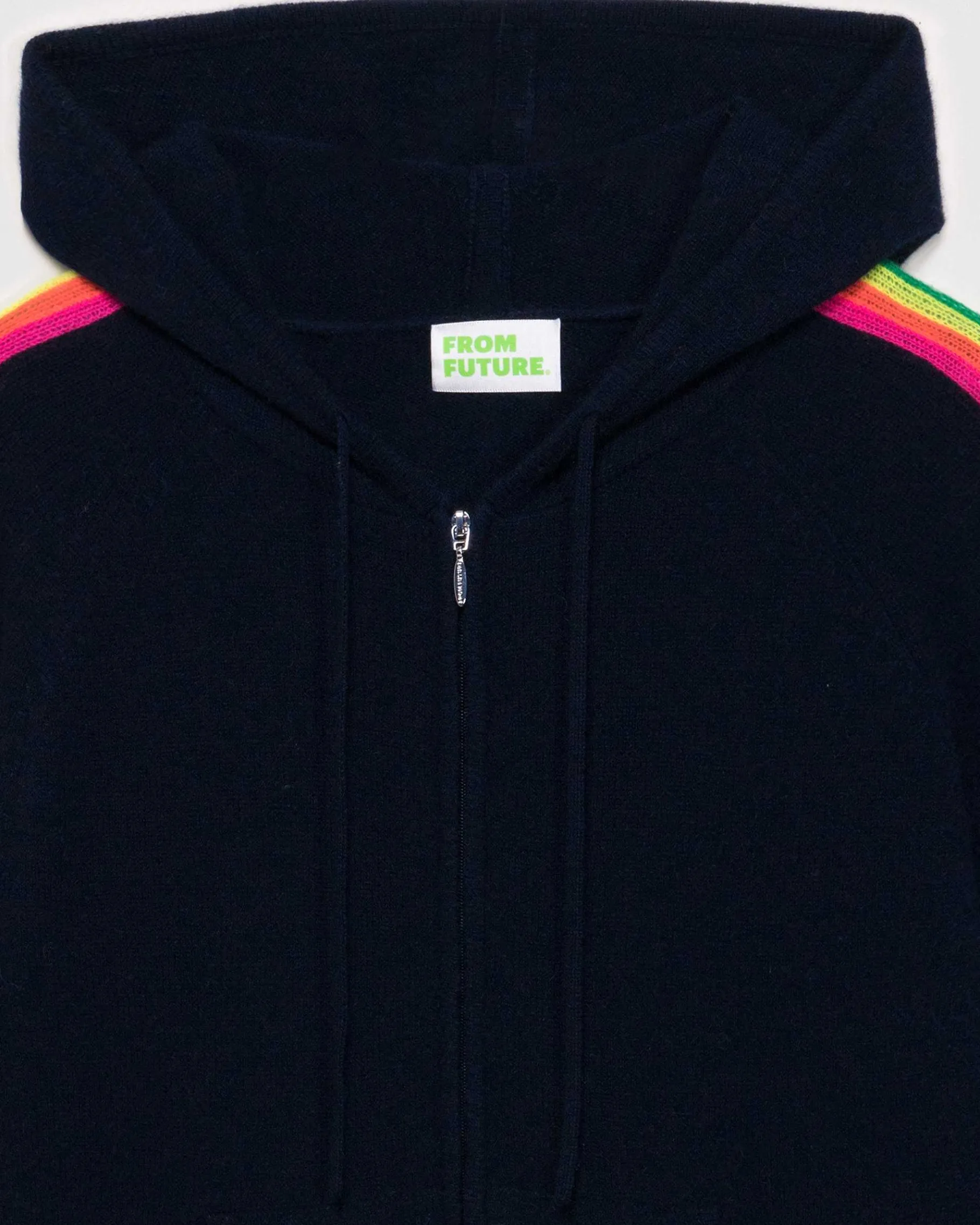 Discount FROM FUTURE Pull Hoodie Bandes Manches Multicolore Leger Navy