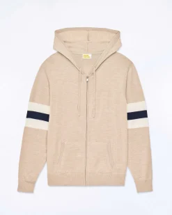 Discount FROM FUTURE Pull Hoodie Brassard Beige Chine