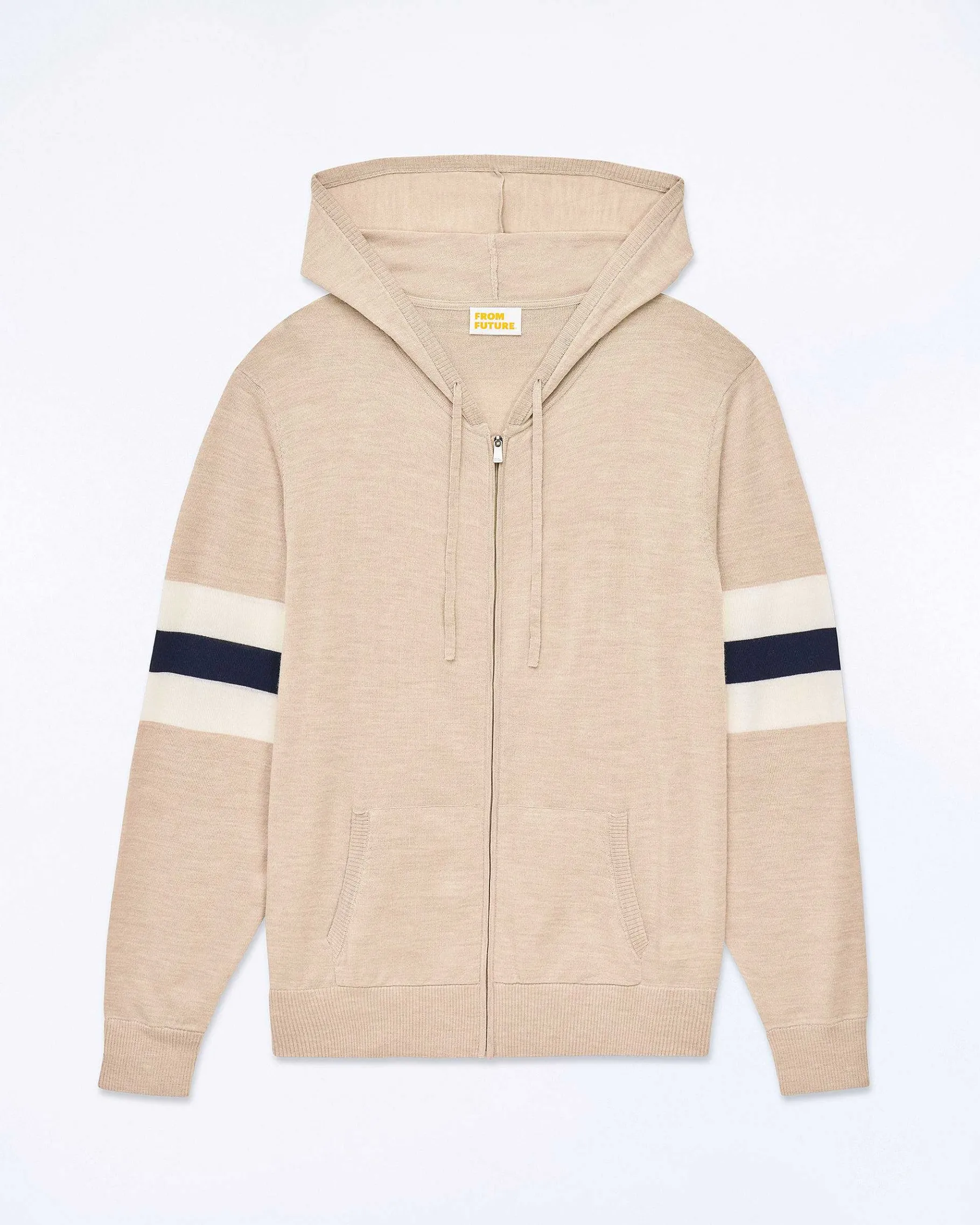 Discount FROM FUTURE Pull Hoodie Brassard Beige Chine