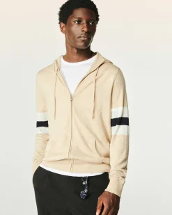 Discount FROM FUTURE Pull Hoodie Brassard Beige Chine