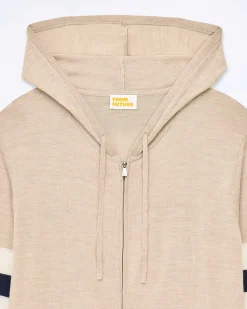 Discount FROM FUTURE Pull Hoodie Brassard Beige Chine