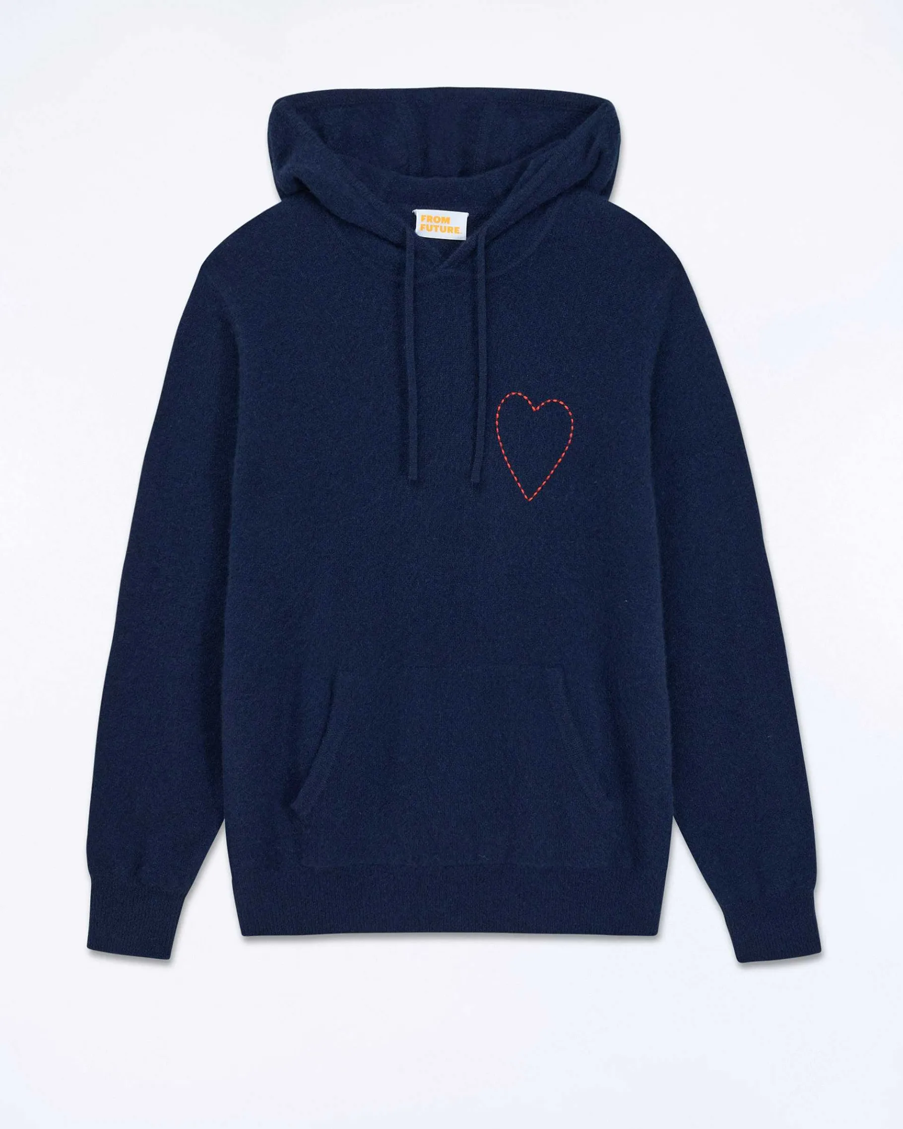 Hot FROM FUTURE Pull Hoodie Coeur Brode Navy