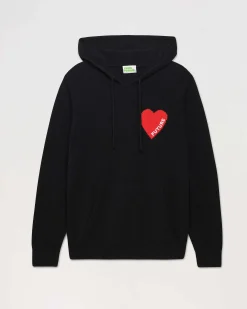 Clearance FROM FUTURE Pull Hoodie Coeur Leger Noir