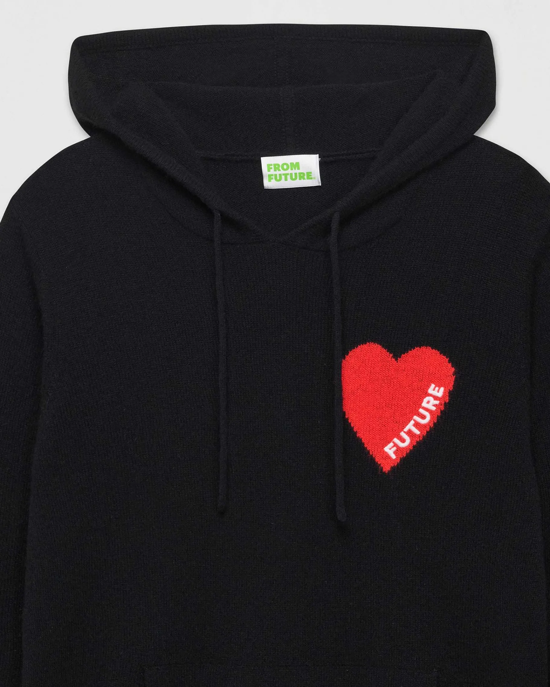 Clearance FROM FUTURE Pull Hoodie Coeur Leger Noir